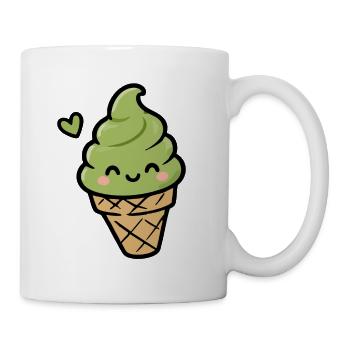 Cornet de glace Kawaii Matcha - Mug blanc - blanc - Droite
