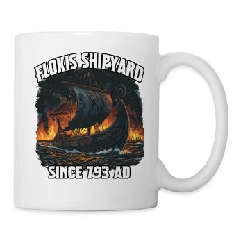 Chantier naval Flokis Chantier naval antique 193 après J.-C. - Mug blanc - blanc - Droite