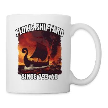 Incendie du chantier naval de Floki en 193 après J.-C. - Mug blanc - blanc - Droite