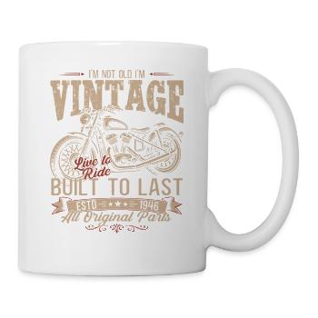 80. Geburtstag Geschenk Motorradfahrer Biker 1946 - Tasse - Weiß - Rechts