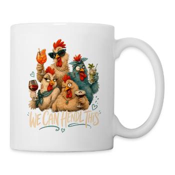 We can do it: Party chickens - Mug - white - Right