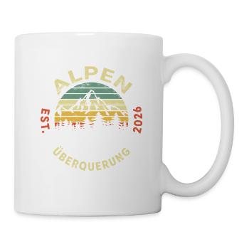 Alpen Überquerung 2026 Dein Name personalisiert - Tasse - Weiß - Rechts