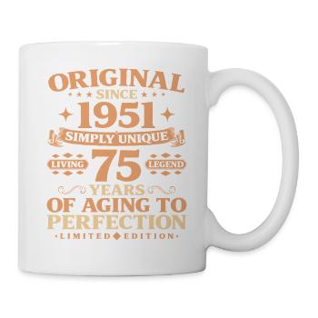 Original since 1951 Vintage 75th Birthday - Mug - white - Right