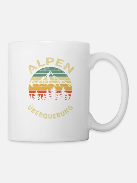 Alpen Überquerung 2026, Alpenüberquerung - Tasse - Weiß