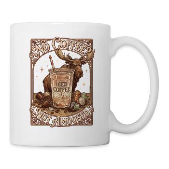 No Coffee Iced Coffee Not Amused Moose - Mug - white - Right
