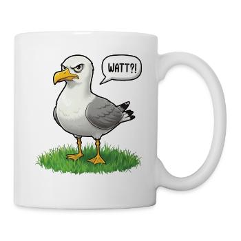 Watt Seagull Seabird Coast Beach Humor Saying - Mug - white - Right