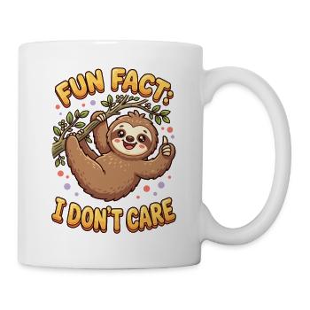 Funny Sarcastic Fun Fact I Don't Care - Mug - white - Right