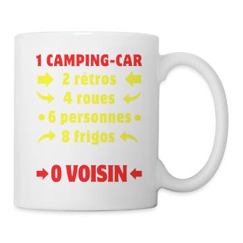 Les chiffres du Camping-Car c'est 0 Voisin - Mug blanc - blanc - Droite