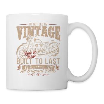 53. Geburtstag Geschenk Motorradfahrer Biker 1973 - Tasse - Weiß - Rechts