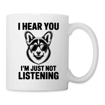 Welsh Corgi Cardigan Sprüche Lustig Corgi Geschenk - Tasse - Weiß - Rechts