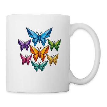 Geometric Butterflies Color Palette - Mug - white - Right
