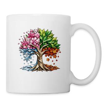 Four Seasons Tree Art - Mug - white - Right