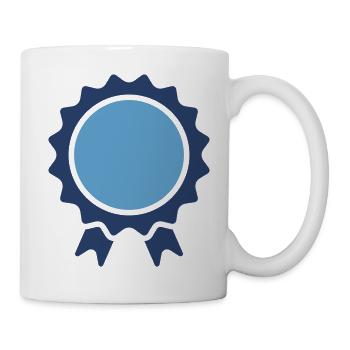 Achievement Award Badge Ribbon Design - Mug - white - Right