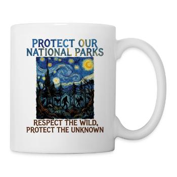 Cryptid Van Gogh Protect Our National Parks - Mug - white - Right