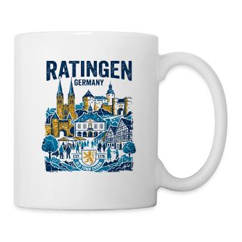 Classement Allemagne Old Town Skyline Vintage - Mug blanc - blanc - Droite