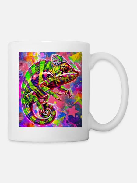 Chamäleon - Tasse - Weiß