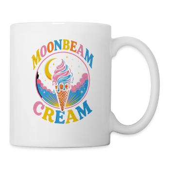  Moonbeam Cream Eiscreme Mond Eis Liebhaber Retro - Mug - white - Right