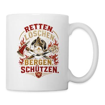 Feuerwehr - Tasse - Weiß - Rechts