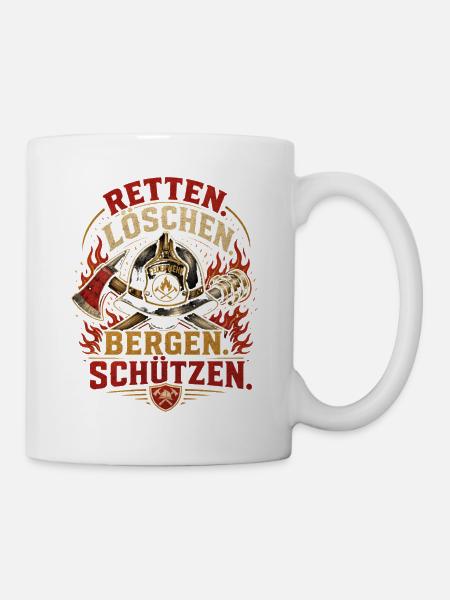 Feuerwehr - Tasse - Weiß