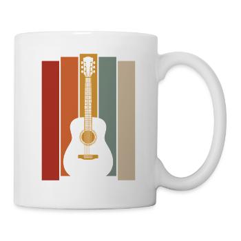 Retro Guitar Graphic - Musician Guitarist - Mug - white - Right
