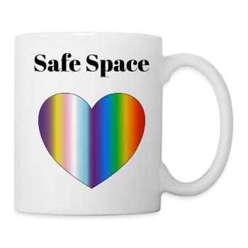 Regenbogengradient Herz-Inklusiver Stolz - Tasse - Weiß - Rechts