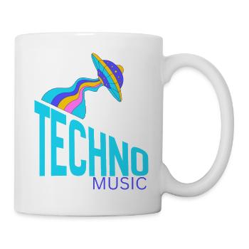 UFO Neon Techno Beam - Mug blanc - blanc - Droite
