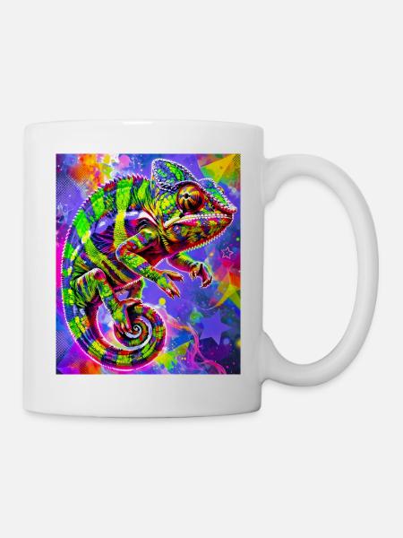 Chamäleon - Tasse - Weiß
