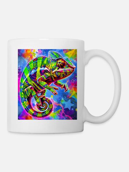 Chamäleon - Tasse - Weiß