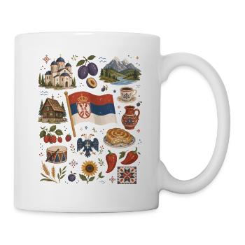 Serbien | Balkan, Tradition & Heimat - Tasse - Weiß - Rechts