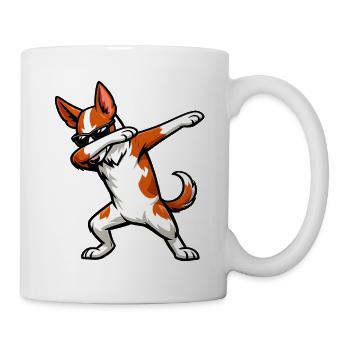 Dabbing Podenco Ibicenco - Mug - white - Right