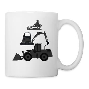 Construction Equipment Silhouettes Collection - Mug - white - Right