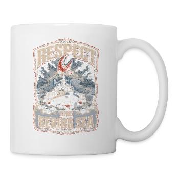 Alaska King Crab Respect The Bering Sea - Mug - white - Right