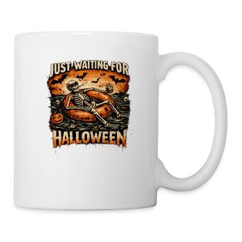 Waiting for Halloween Skeleton Hallloween Anticipation - Mug - white - Right