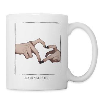 Dark Valentine's Heart Hands - Mug - white - Right