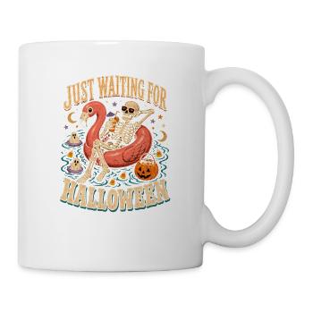 Just Waiting For Halloween Skeleton Flamingo - Mug - white - Right