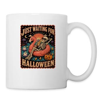 Just Waiting For Halloween Skeleton Flamingo - Mug - white - Right