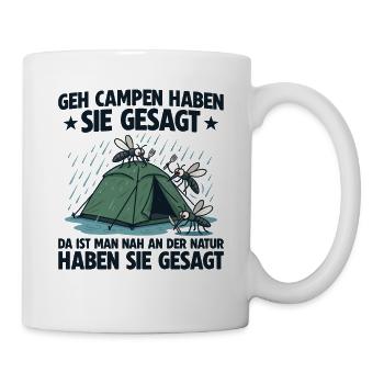 Camping Nah an der Natur Zelten - Tasse - Weiß - Rechts