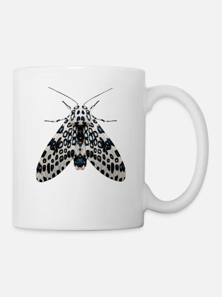 Giant Leopard Moth Hypercompe scribonia Realistic - Mug - white
