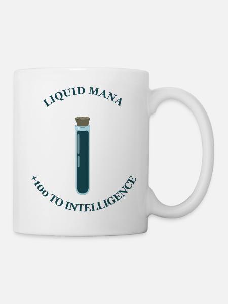 Flüssiges Mana – +100 Intelligenz - Tasse - Weiß