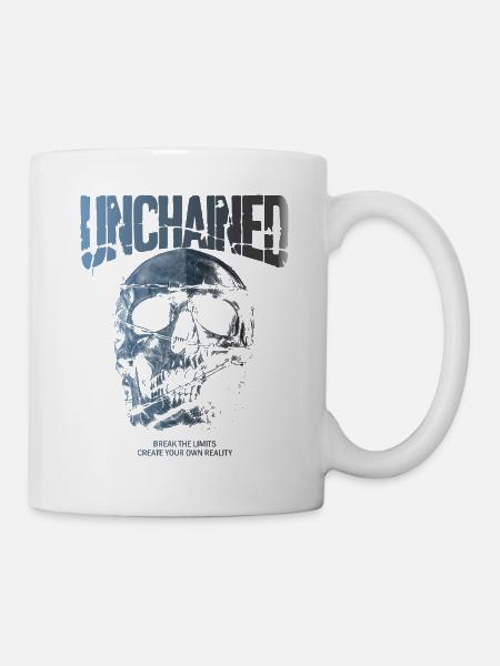 Le crâne déchaîné dépasse les limites - Mug blanc - blanc