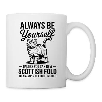Schottische Faltohrkatze Scottish Fold Geschenk - Tasse - Weiß - Rechts