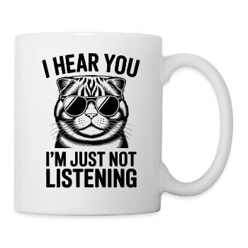 Schottische Faltohrkatze Scottish Fold Geschenk - Tasse - Weiß - Rechts