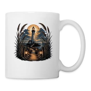 Phare sur le sentier du soir - Mug blanc - blanc - Droite