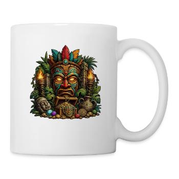 Tiki Totem Treasure Mask - Mug - white - Right