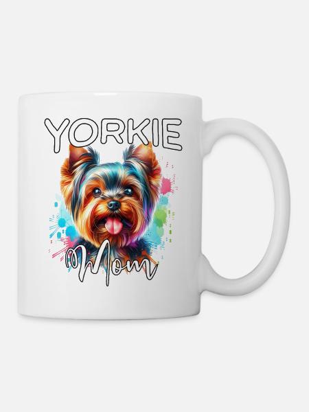 Yorkshire Terrier Mama - Tasse - Weiß