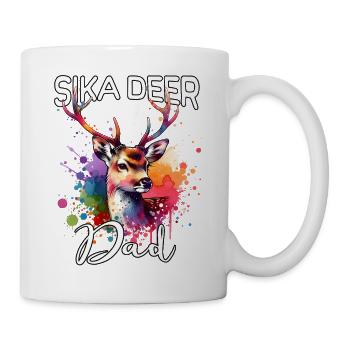 Papa de cerfs sika - Mug blanc - blanc - Droite