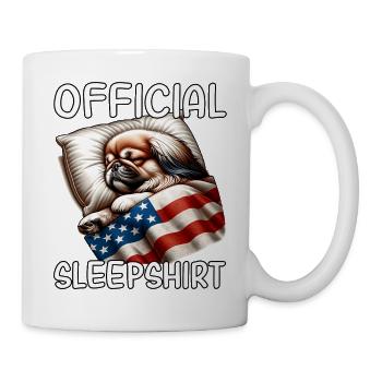 Chemise de nuit pékinoise américaine - Mug blanc - blanc - Droite