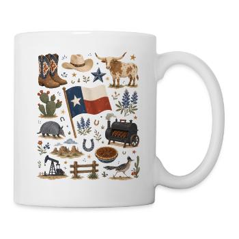 Texas | Cowboy, BBQ & Wild West - Mug - white - Right