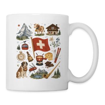 Suisse | Alpes, romance fromage et hutte - Mug blanc - blanc - Droite