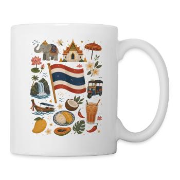 Thaïlande | Temples, tropiques et street food - Mug blanc - blanc - Droite